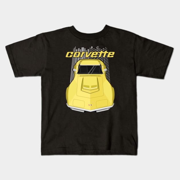 Corvette C3 - Yellow Kids T-Shirt by V8social